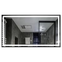 DUSEL Зеркало с подогревом, LED подсветкой Smart DE-M0061S1 Black 70x90 см
